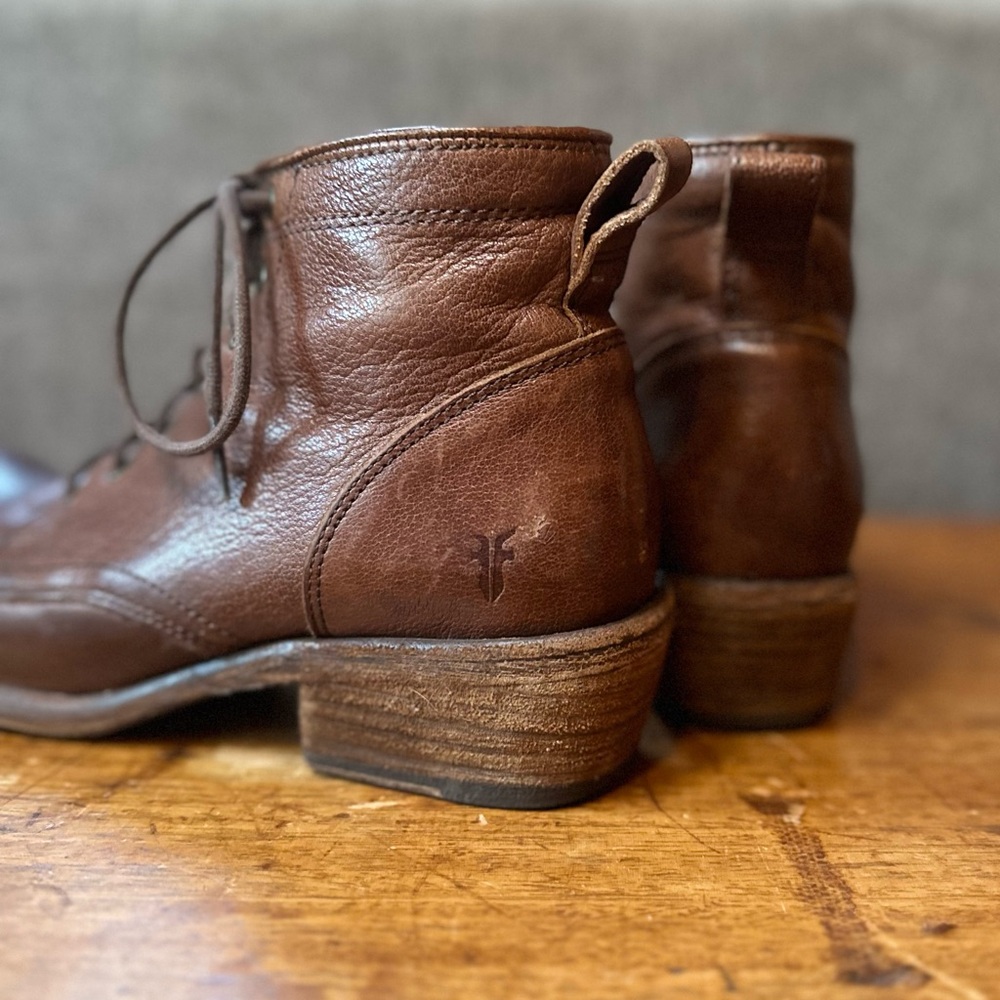 Frye Lace Up Ankle Booties